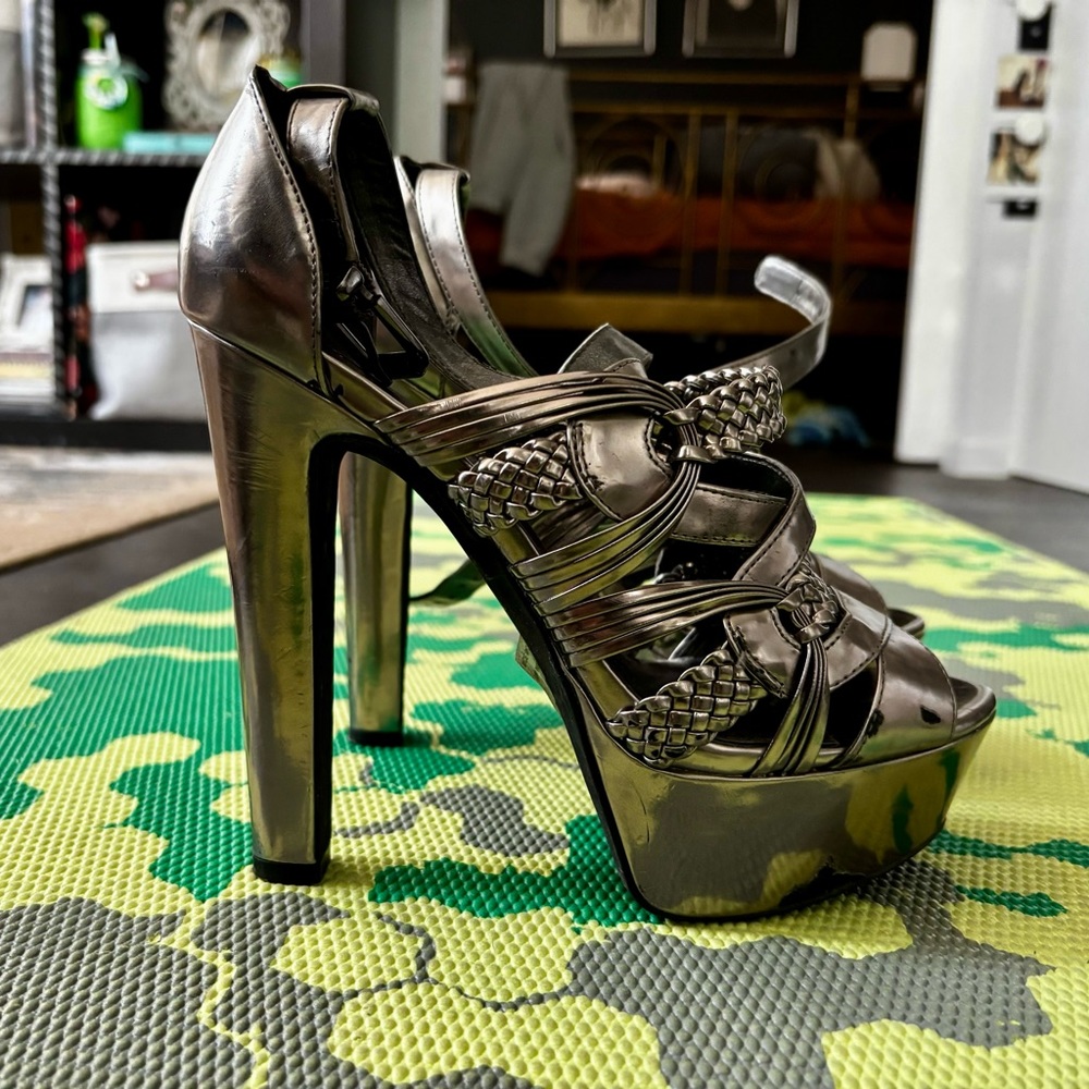 Jessica Simpson Metallic Platform Heels